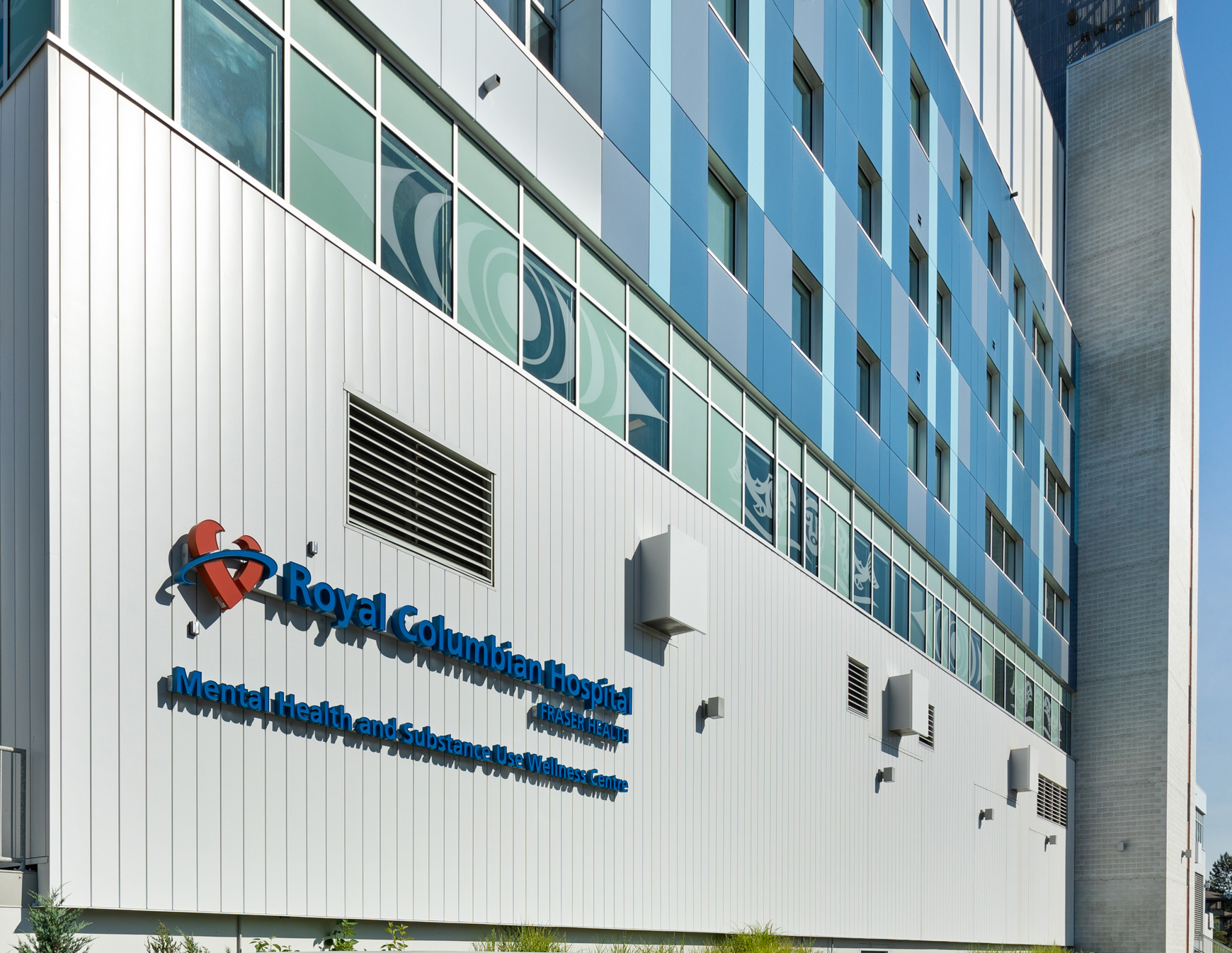 Close up of Royal Columbian Hospital exterior