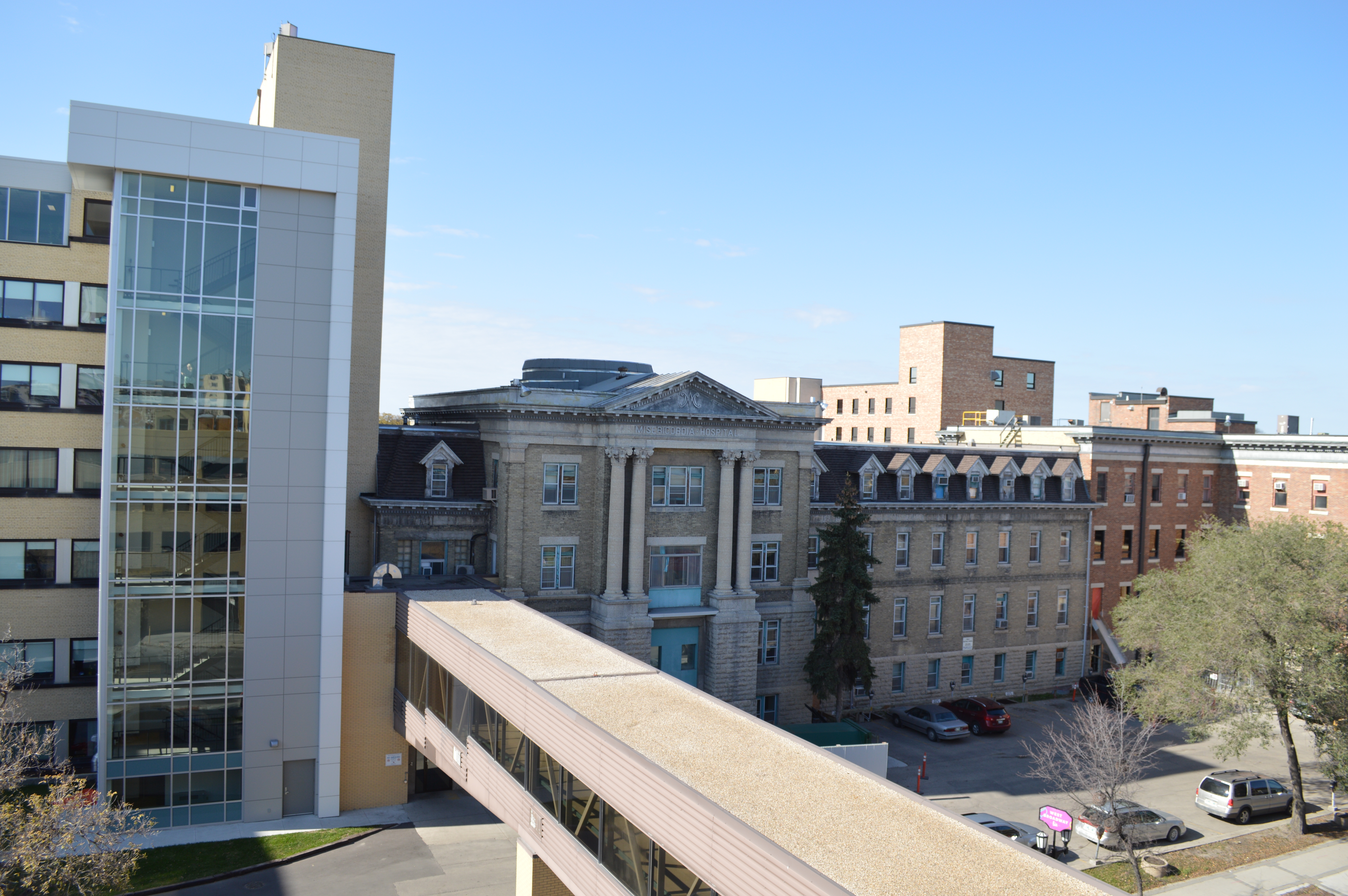 Exterior of Misericordia Health Centre Stairwell